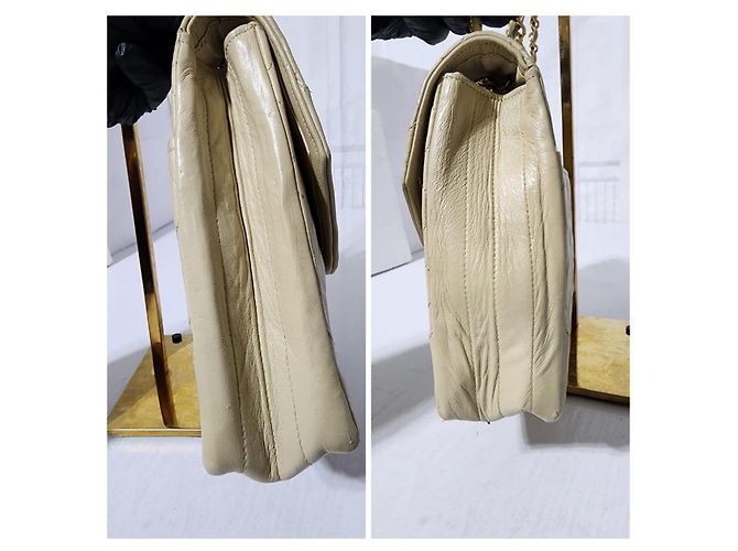 Borsa a spalla Chanel Classica Timeless Matelassè crema Crudo - vista 12