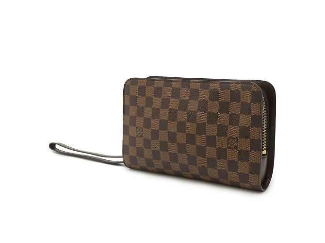 Borsa Clutch Saint-Louis Damier Louis Vuitton Marrone Damier ebene - vista 3