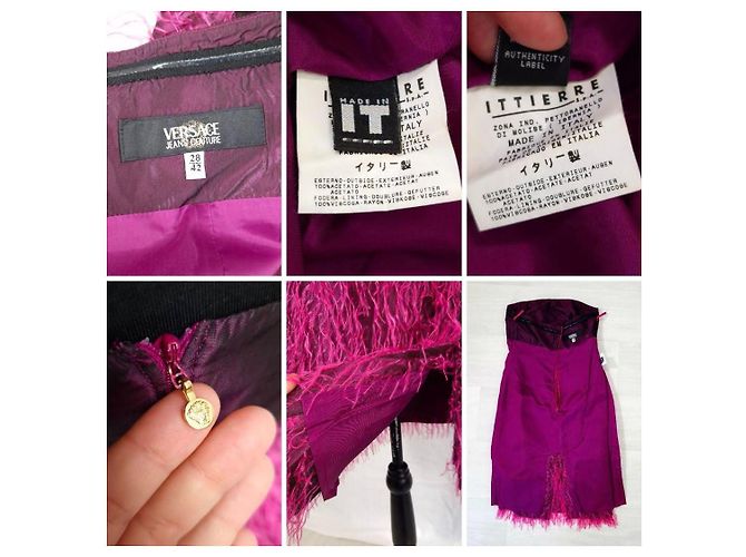 Abendkleid Versace Jeans Couture y2k Pink Dunkelviolett - Ansicht 8