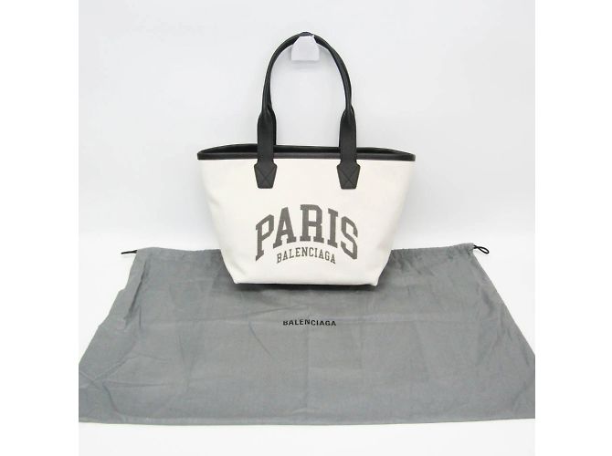 Borsa Tote Jumbo Small Balenciaga Nero Bianco sporco - vista 2