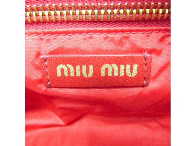 Pochette in nylon Miu Miu Heart 5NE457 per donne Rosa Bianco Rosso - vista 14