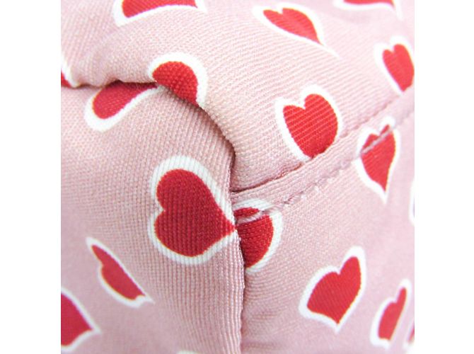 Pochette in nylon Miu Miu Heart 5NE457 per donne Rosa Bianco Rosso - vista 6
