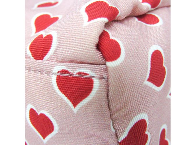 Pochette in nylon Miu Miu Heart 5NE457 per donne Rosa Bianco Rosso - vista 7
