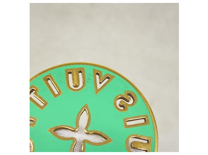 Portachiavi Louis Vuitton Portocle Looping M66006 Rosa D'oro Verde - vista 3