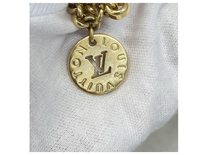 Portachiavi Louis Vuitton Portocle Looping M66006 Rosa D'oro Verde - vista 5