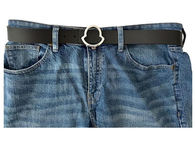Moncler Schwarzer Ledergürtel IT50 - Ansicht 8