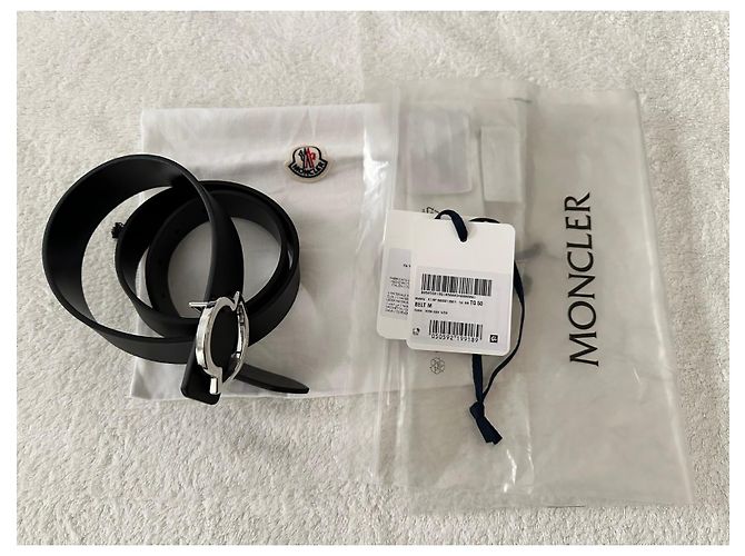 Moncler Schwarzer Ledergürtel IT50 - Ansicht 9