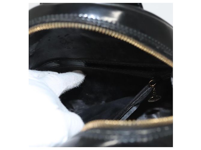 GUCCI Bamboo Schultertasche Emaille Schwarz Gold 007 2113 0127 Auth am8459 Golden - Ansicht 11