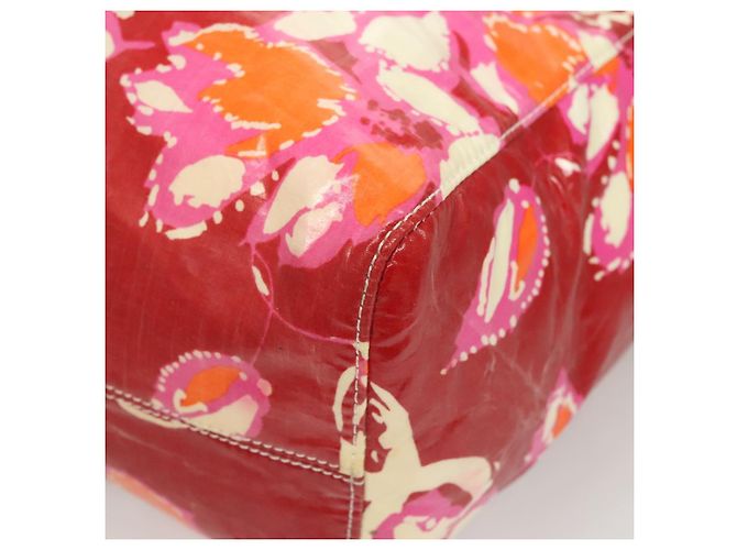 CHANEL Bolsa Tote de Verano Alto Esmalte Rojo CC Auth 123514 Roja - vista 14