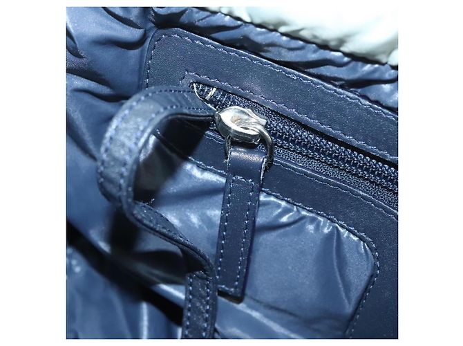 CHANEL Bolsa de Mano Cococoon de Nailon Gris Plata CC Auth 123385 Castaño - vista 25