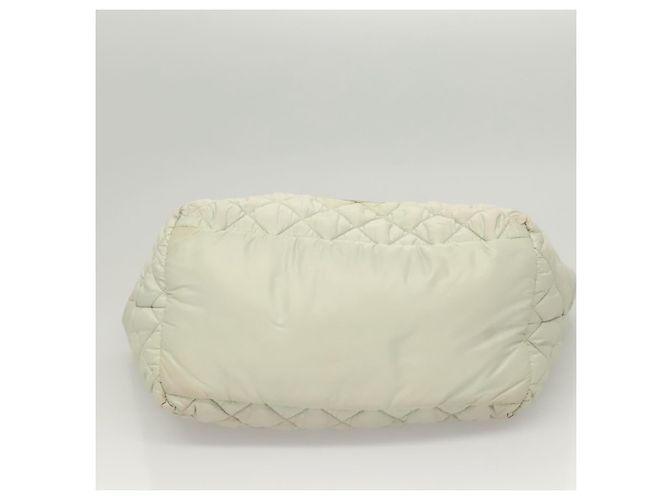 CHANEL Bolsa de Mano Cococoon de Nailon Gris Plata CC Auth 123385 Castaño - vista 5