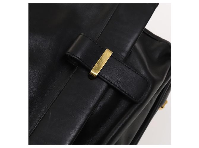 LOEWE Anagram Borsa da Lavoro in Pelle 2in1 Nera Oro Auth sw479 Nero D'oro - vista 9
