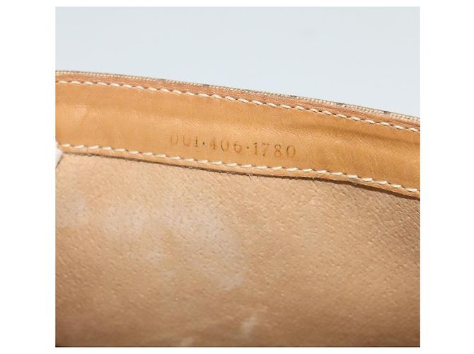 Gucci Borsa a Spalla Micro GG Supreme PVC Beige Oro 001 406 1780 Auth BA2288 D'oro - vista 12