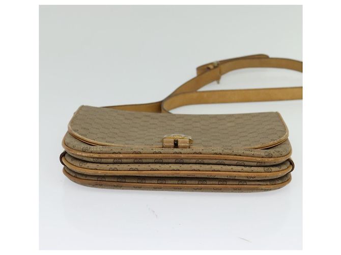 Gucci Borsa a Spalla Micro GG Supreme PVC Beige Oro 001 406 1780 Auth BA2288 D'oro - vista 5