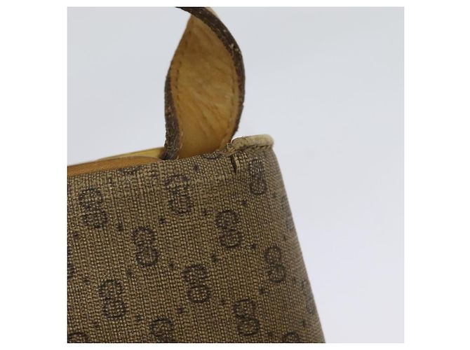 Gucci Borsa a Spalla Micro GG Supreme PVC Beige Oro 001 406 1780 Auth BA2288 D'oro - vista 8
