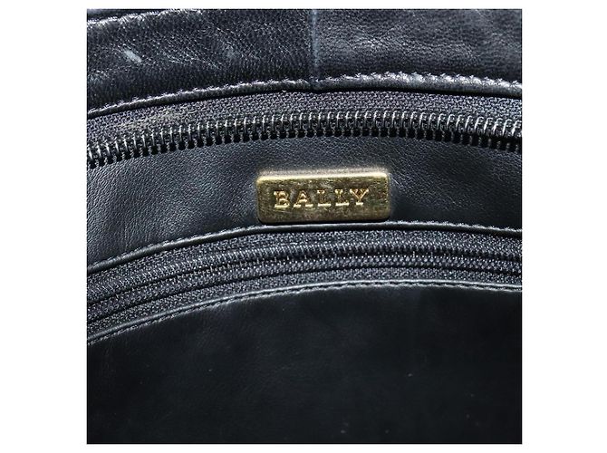 Borsa a Spalla BALLY in Pelle Nera Oro Auth BA2292 Nero D'oro - vista 10