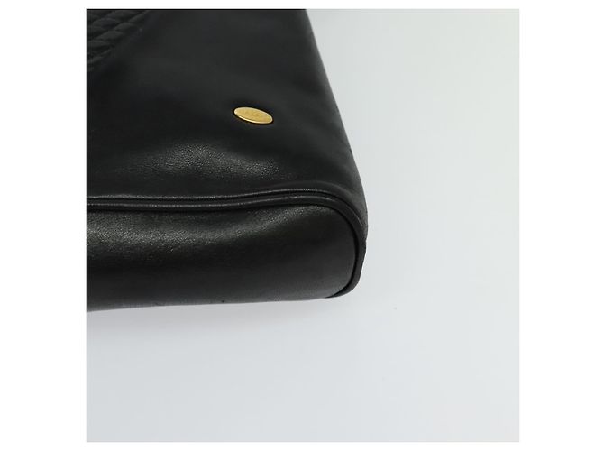 Borsa a Spalla BALLY in Pelle Nera Oro Auth BA2292 Nero D'oro - vista 14