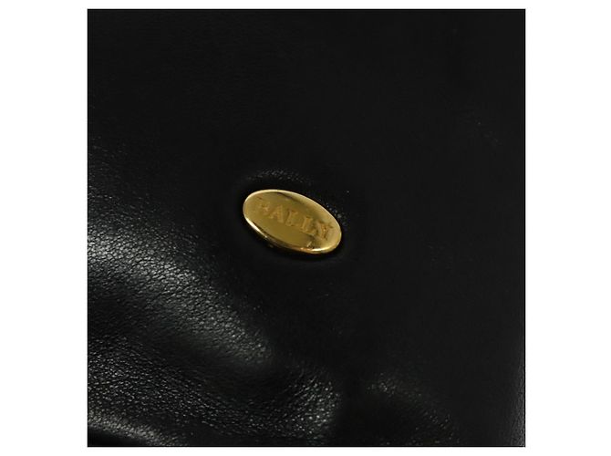 Borsa a Spalla BALLY in Pelle Nera Oro Auth BA2292 Nero D'oro - vista 17
