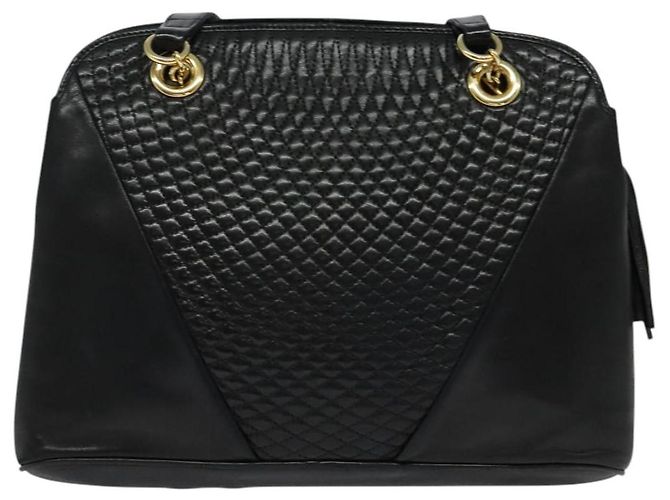 Borsa a Spalla BALLY in Pelle Nera Oro Auth BA2292 Nero D'oro - vista 2