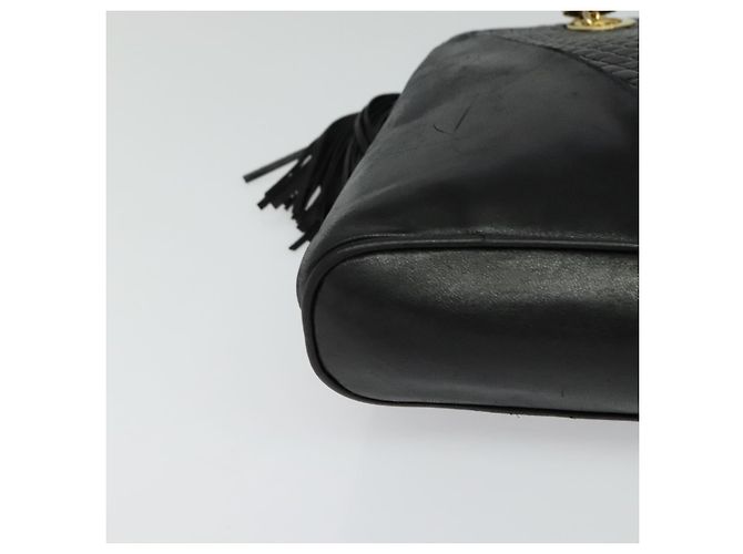 Borsa a Spalla BALLY in Pelle Nera Oro Auth BA2292 Nero D'oro - vista 9