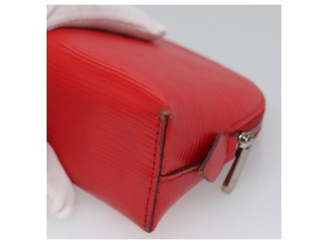 LOUIS VUITTON Epi Pochette Cosmetica PM Pouch Rosso M41114 LV Auth MX388 - vista 15