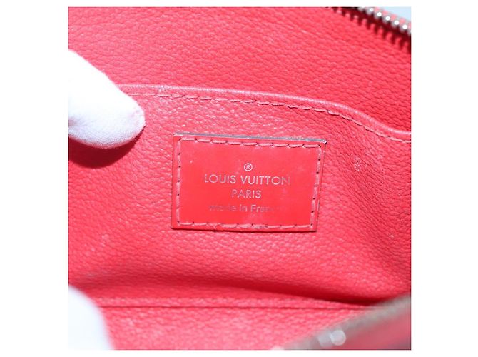 LOUIS VUITTON Epi Pochette Cosmetica PM Pouch Rosso M41114 LV Auth MX388 - vista 17