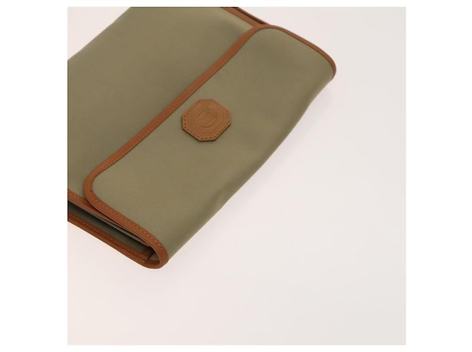 Borsa a mano in nylon a quadri Nova di BURBERRY 3 pezzi Beige Verde Auth bs25973 - vista 13