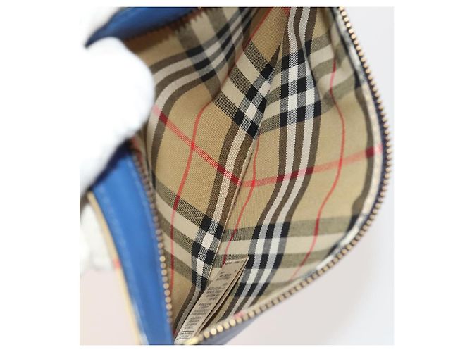 Borsa a mano in nylon a quadri Nova di BURBERRY 3 pezzi Beige Verde Auth bs25973 - vista 23