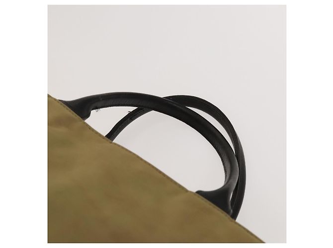 Borsa a mano in nylon a quadri Nova di BURBERRY 3 pezzi Beige Verde Auth bs25973 - vista 6