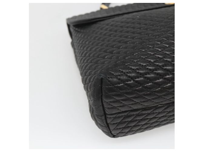 Borsa a mano BALLY in pelle nera e oro Auth BA2236 Nero D'oro - vista 14