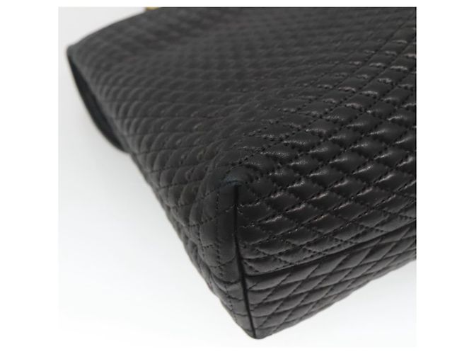 Borsa a mano BALLY in pelle nera e oro Auth BA2236 Nero D'oro - vista 16