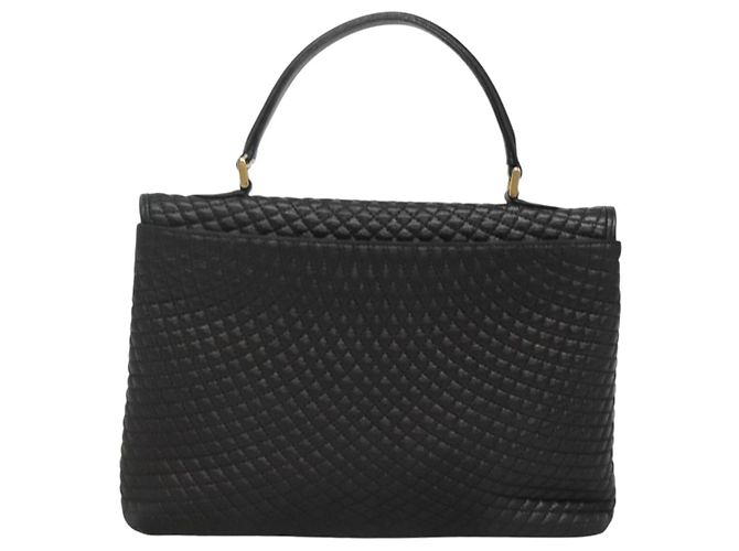 Borsa a mano BALLY in pelle nera e oro Auth BA2236 Nero D'oro - vista 2