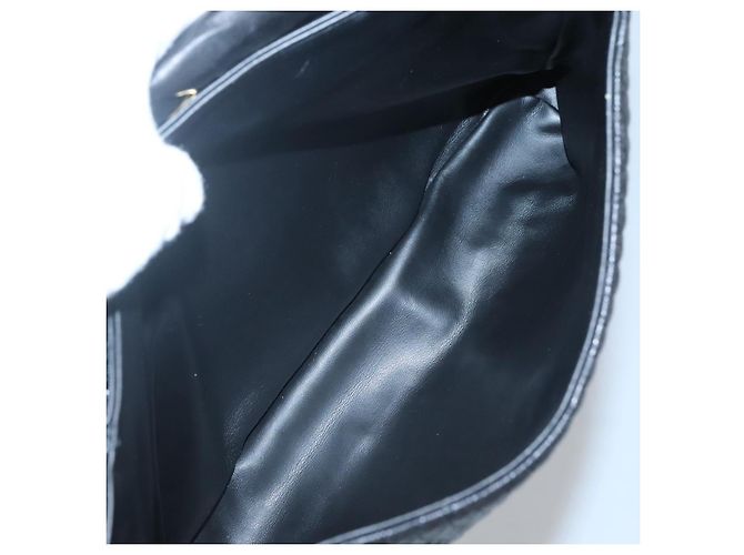 Borsa a mano BALLY in pelle nera e oro Auth BA2236 Nero D'oro - vista 20