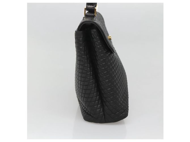 Borsa a mano BALLY in pelle nera e oro Auth BA2236 Nero D'oro - vista 3