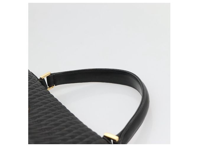 Borsa a mano BALLY in pelle nera e oro Auth BA2236 Nero D'oro - vista 8