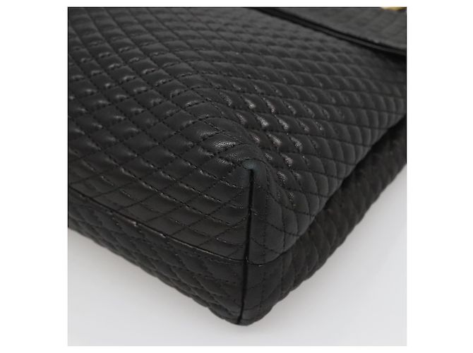Borsa a mano BALLY in pelle nera e oro Auth BA2236 Nero D'oro - vista 9