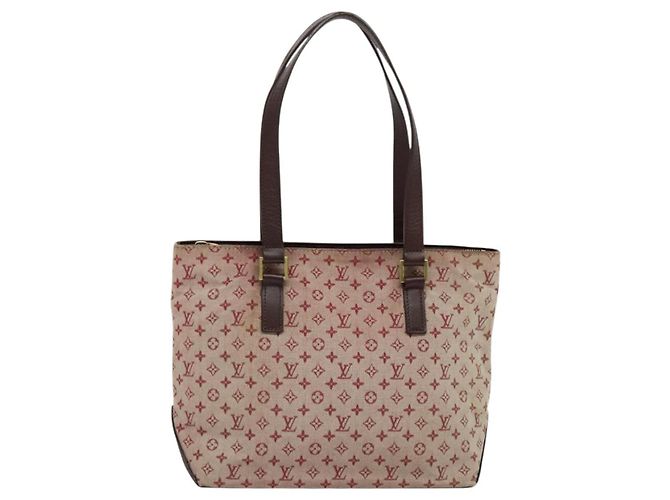 LOUIS VUITTON Monogram Mini Cabas Piano Borsa Tote SPO Rouge LV Auth BD2029 Rosso - vista 13