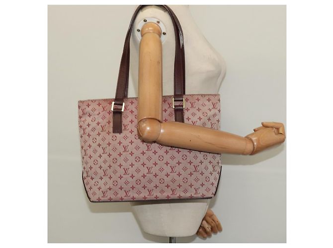 LOUIS VUITTON Monogram Mini Cabas Piano Borsa Tote SPO Rouge LV Auth BD2029 Rosso - vista 19