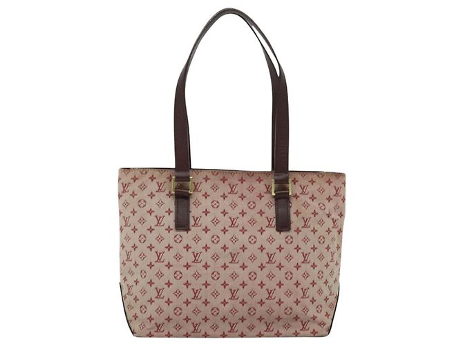 LOUIS VUITTON Monogram Mini Cabas Piano Borsa Tote SPO Rouge LV Auth BD2029 Rosso - vista 2