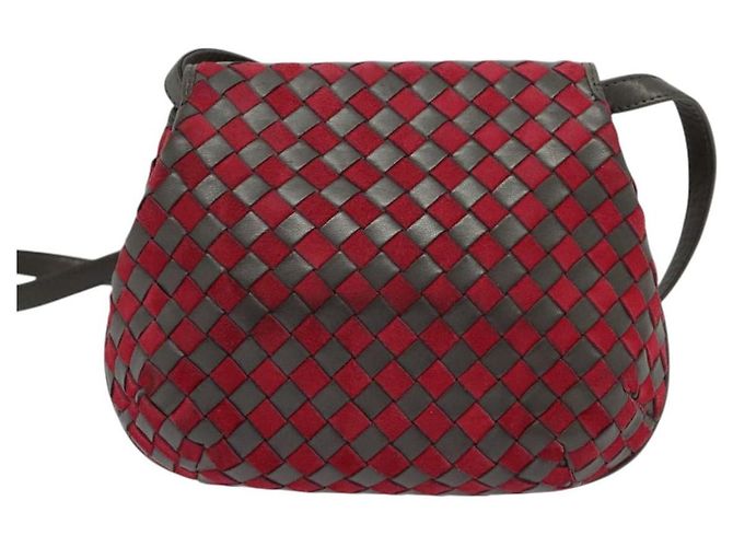 BALLY Bolsa de Ombro de Couro Vermelha Dourada Auth BA2299 Vermelho Dourado - vista 2