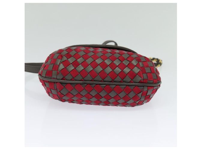 BALLY Bolsa de Ombro de Couro Vermelha Dourada Auth BA2299 Vermelho Dourado - vista 5