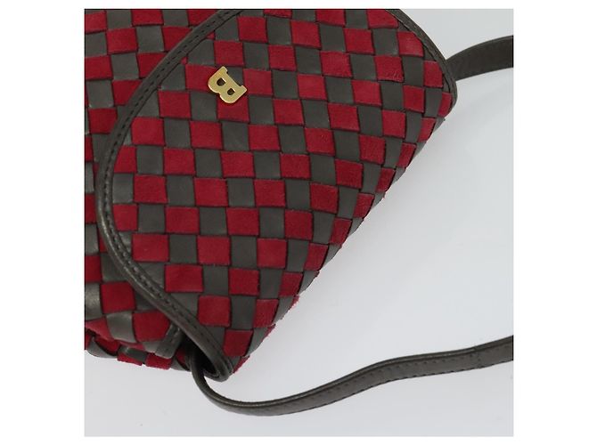 BALLY Bolsa de Ombro de Couro Vermelha Dourada Auth BA2299 Vermelho Dourado - vista 6