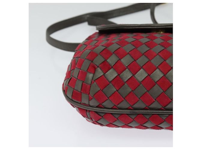 BALLY Bolsa de Ombro de Couro Vermelha Dourada Auth BA2299 Vermelho Dourado - vista 9