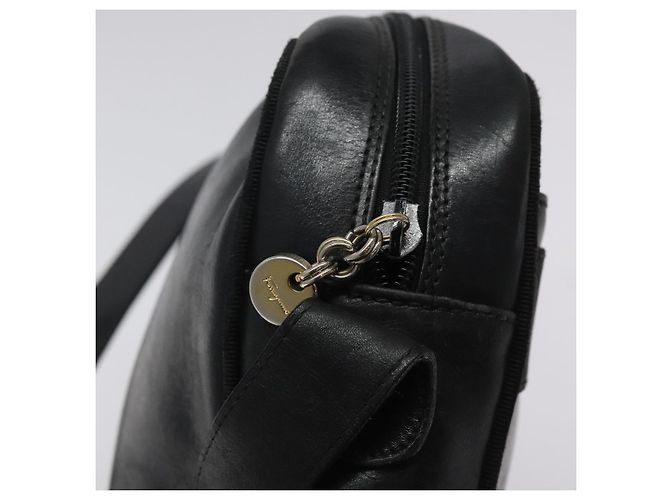 Borsa a spalla in pelle nera e oro Salvatore Ferragamo Auth BA2152 Nero D'oro - vista 10