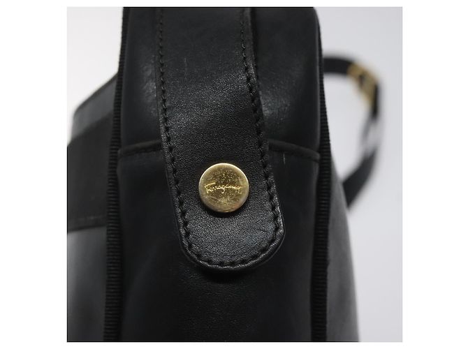 Borsa a spalla in pelle nera e oro Salvatore Ferragamo Auth BA2152 Nero D'oro - vista 17