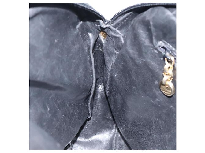 Borsa a spalla in pelle nera e oro Salvatore Ferragamo Auth BA2152 Nero D'oro - vista 20
