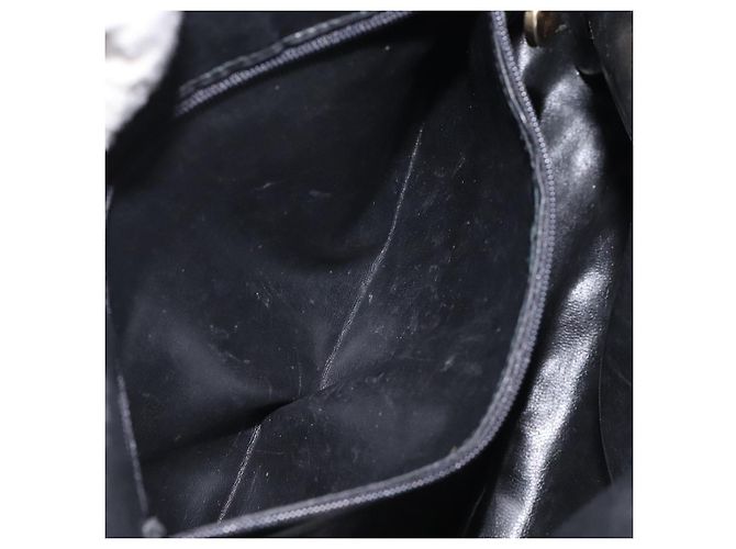 Borsa a spalla in pelle nera e oro Salvatore Ferragamo Auth BA2152 Nero D'oro - vista 21