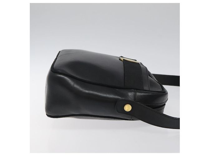 Borsa a spalla in pelle nera e oro Salvatore Ferragamo Auth BA2152 Nero D'oro - vista 3