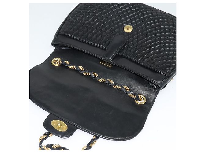 BALLY Borsa a spalla in pelle trapuntata con catena nera oro Auth BD2017 Nero D'oro - vista 10