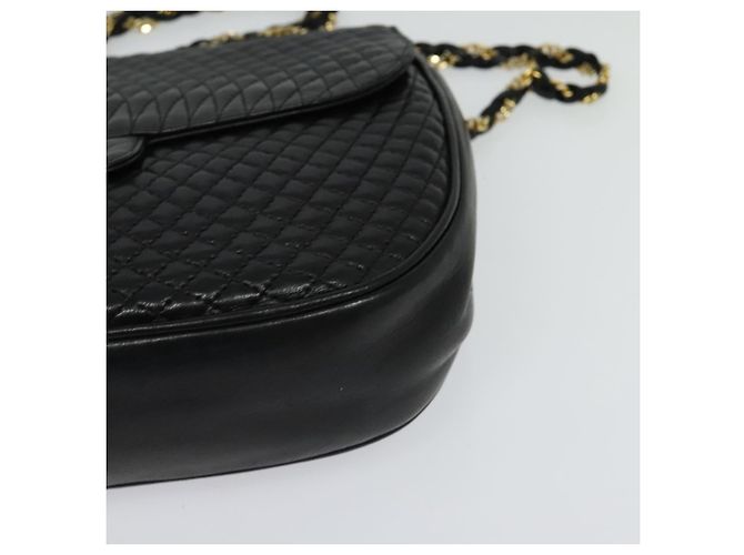 BALLY Borsa a spalla in pelle trapuntata con catena nera oro Auth BD2017 Nero D'oro - vista 14